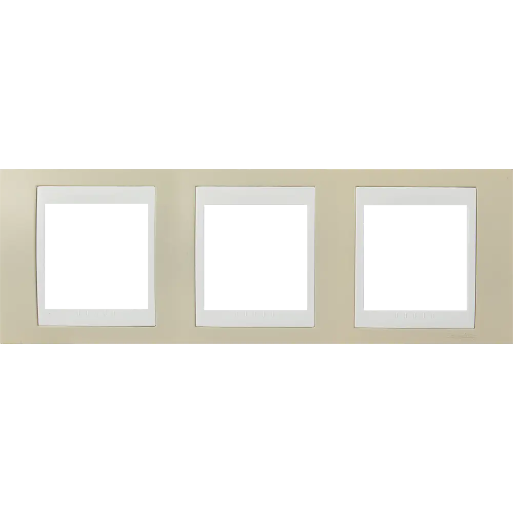 Рамка для розеток и выключателей Systeme Electric Unica 3 поста, цвет песчаный/белый STLM-2030140