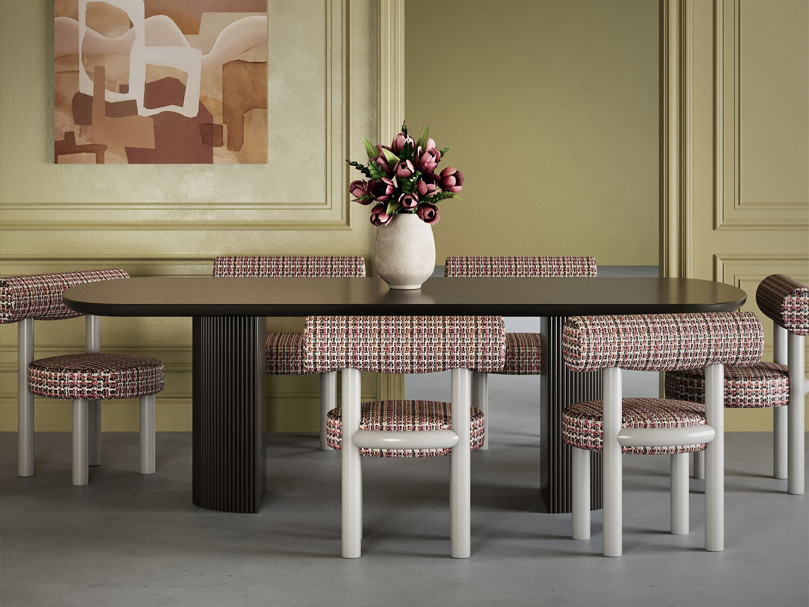 Мягкий стул с открытой спинкой ANA ROQUE INTERIORS ARCH-00022687 - Вид №1