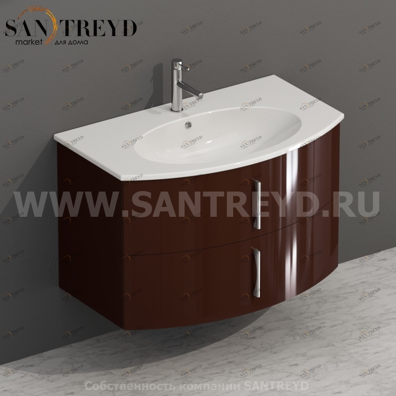 MDMC80Y0100 Тумба с двумя ящиками 78 см коричневая Globo 4ALL Италия Ceramica Globo