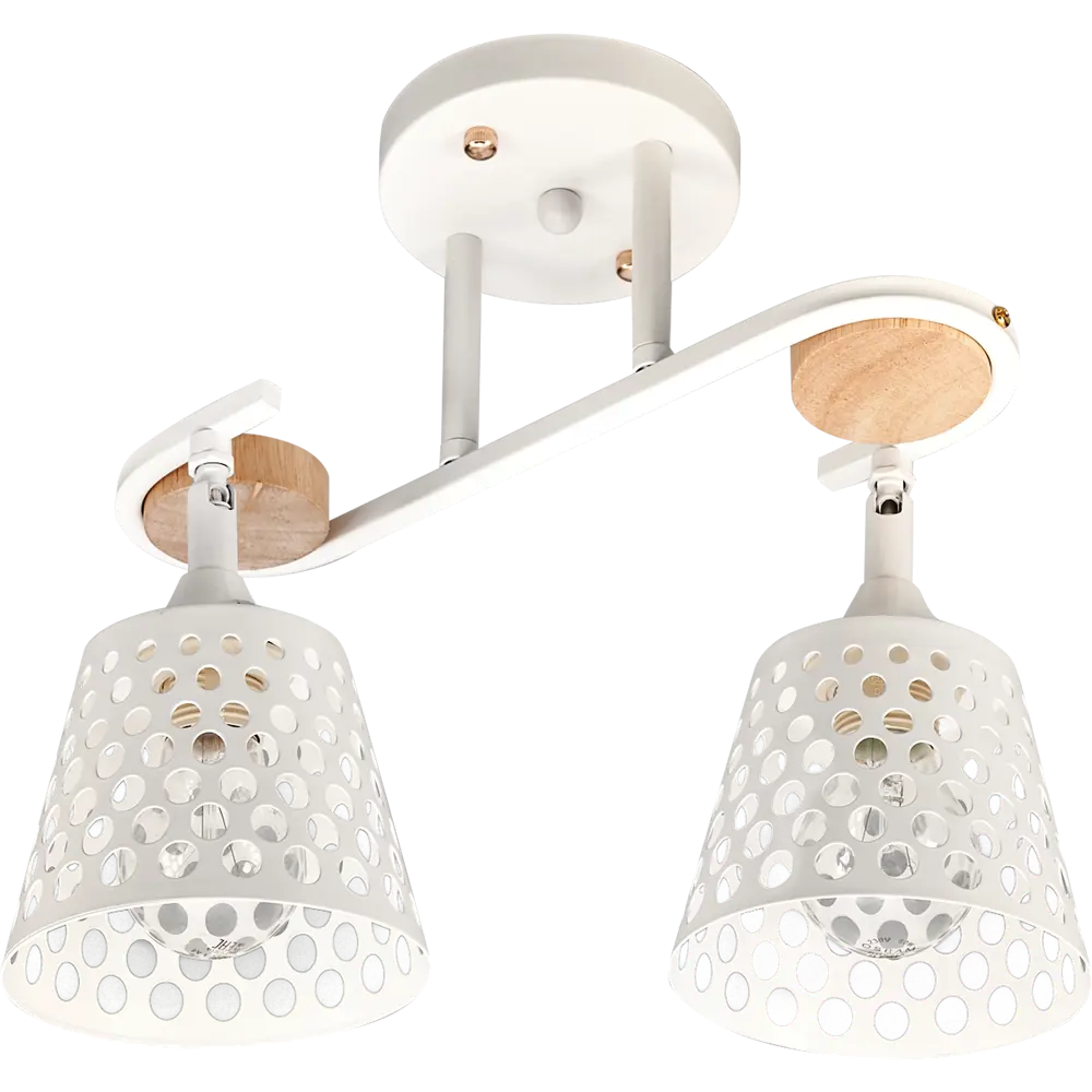 Люстра потолочная Семь огней Карел 2 лампы, 6 м², цвет белый STLM-2080776 - Вид №1