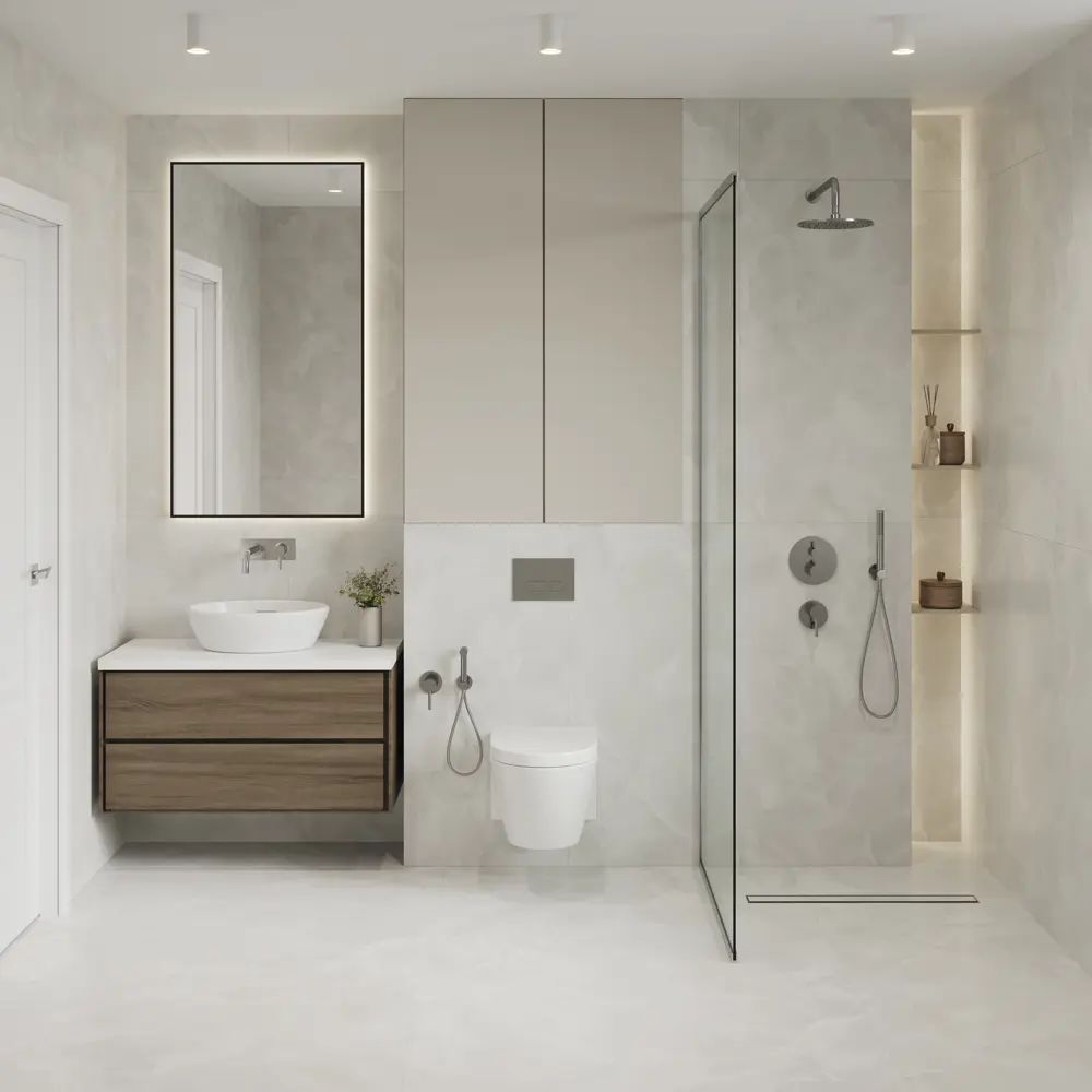 Глазурованный керамогранит LB Ceramics Сияние севера 60x120 см 1.44 м² матовый цвет светло-бежевый STLM-2091011 - Вид №2