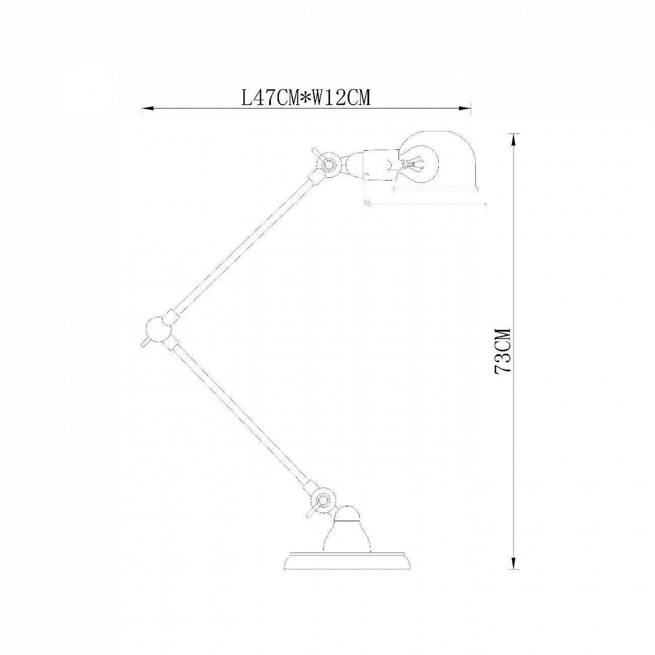 Настольная лампа 73х12 см красная Delight Collection KM037T-1S red DELIGHT COLLECTION  00-3883011 Красный  - Вид №1