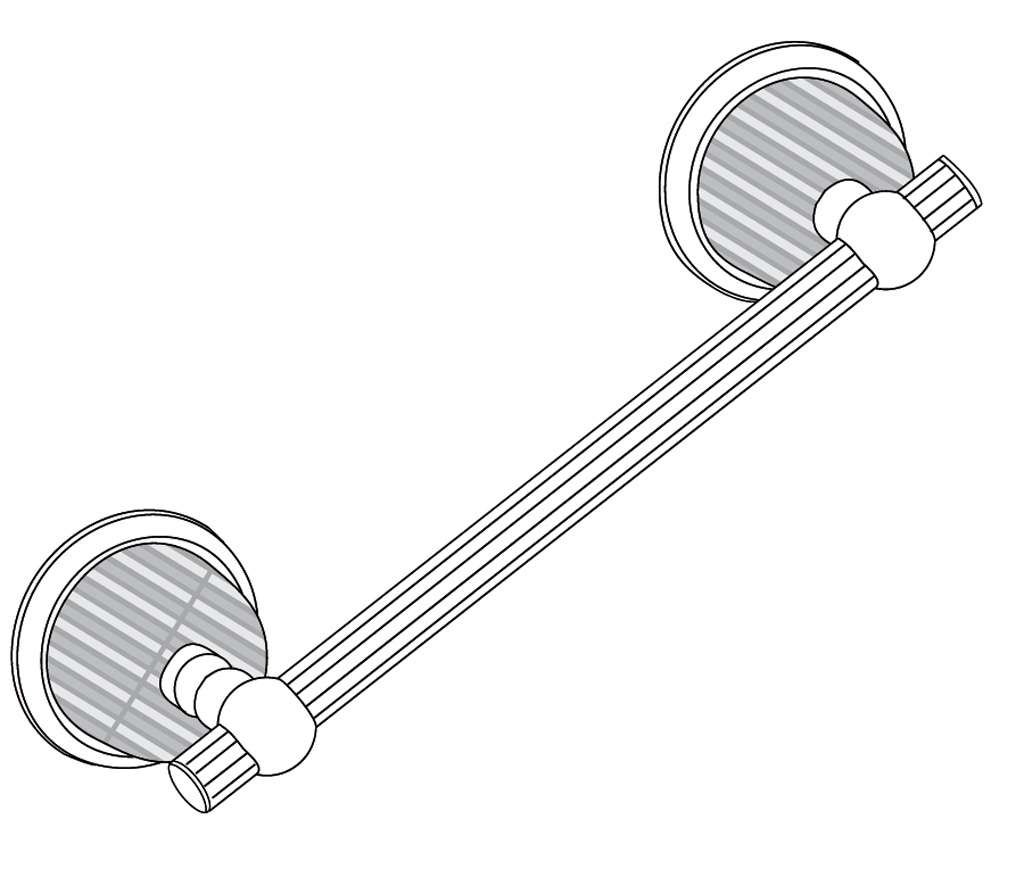 C68-512 C68-512 Поручень, длина 30 см ХРУСТАЛЬНЫЙ КУПОЛ Cristal & Bronze COUPOLE CRISTAL  - Вид №1