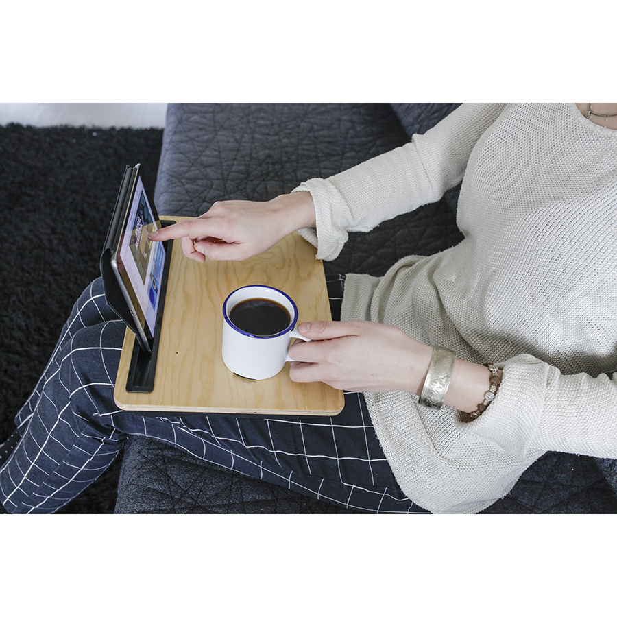 US039W Столик-поднос 33,5 х 23,5 дерево Kikkerland  - Вид №5