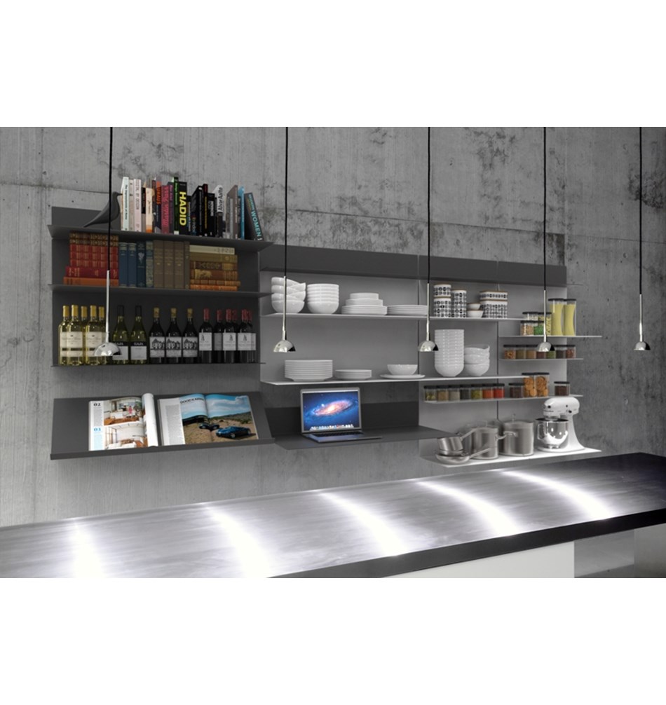 FROST Полка 4037 15x45x100cm » черная Алюминий Черный U4037-B  - Вид №2