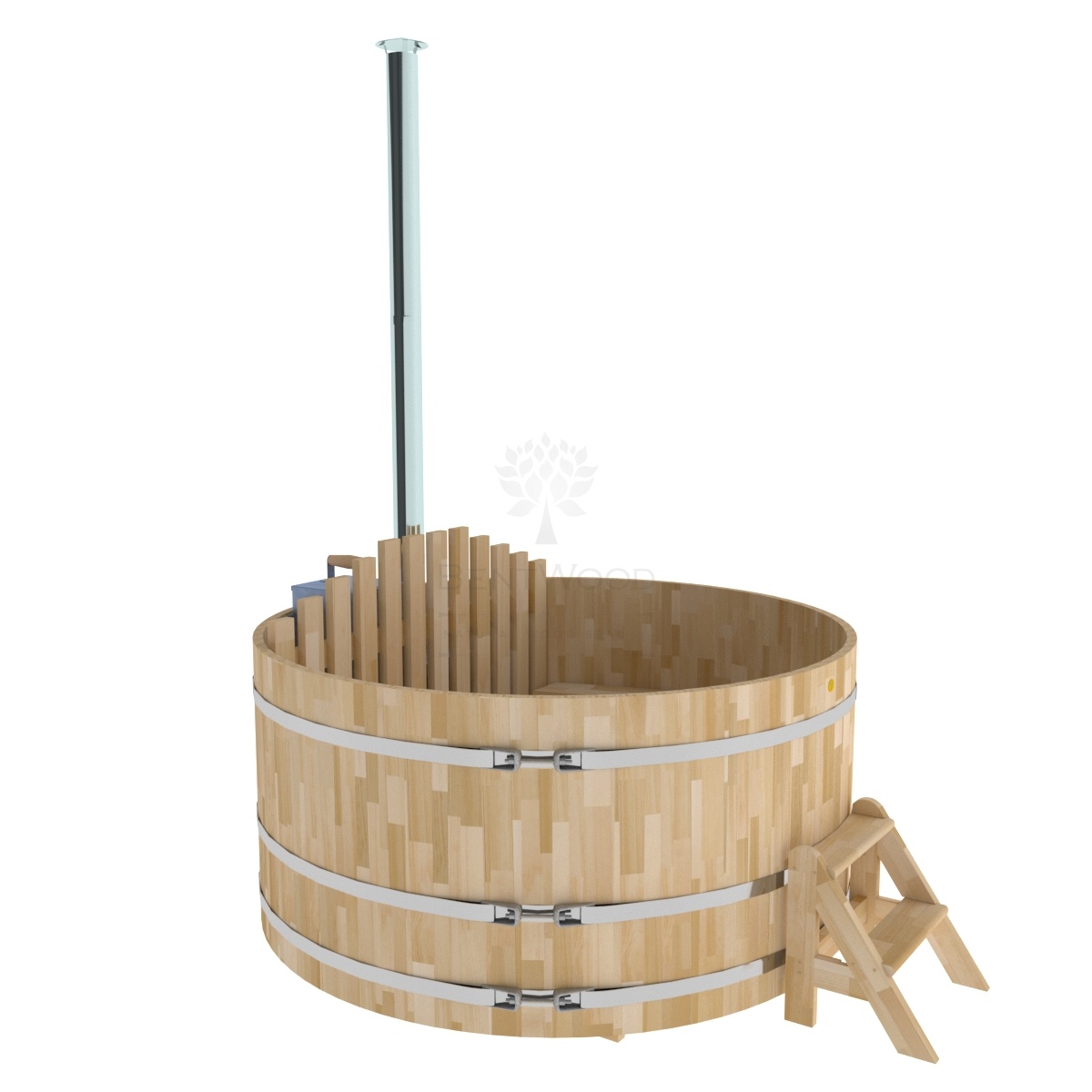 2115 Фурако из кедра D=2.1 с внутренней печкой. Высота 1,0м. Исполнение "Сращенная". Alyarus 