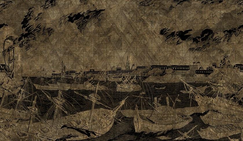 Inkiostro Bianco Сусальное золото обои с пейзажами Goldenwall 2020 Inkcspr2001,2 - Вид №1