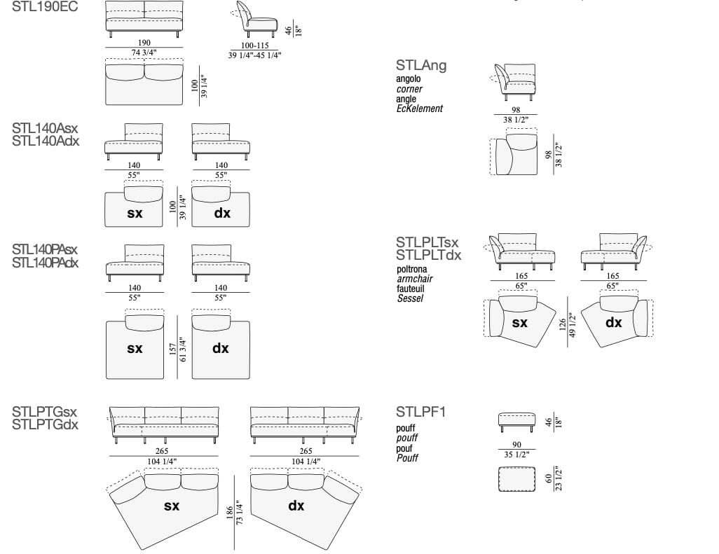 Диван Edra для интерьера ARCH-00100995 - Вид №20