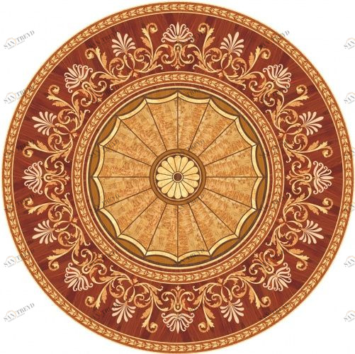 Художественный паркет Da Vinci Розетка 26-232 Дуб Селект (Гладкая) х1000диаметр мм 260090232