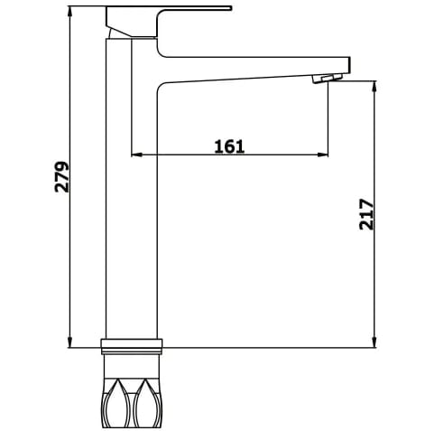 Однорычажный смеситель для раковины Fontana Showers блеск ARCH-00017229 - Вид №2