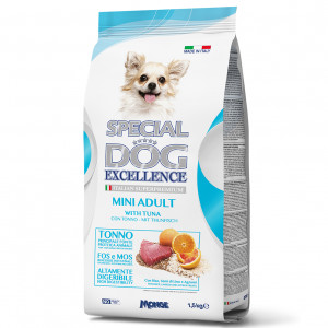 ПР0059864 Корм для собак EXCELLENCE для мелк.пород, тунец, рис, льняное семя, цитрусовые сух.1,5кг SPECIAL DOG