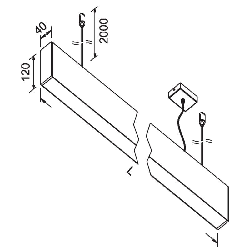 Металлический подвесной светильник Lucifero's Файл H ARCH-00029481 - Вид №2