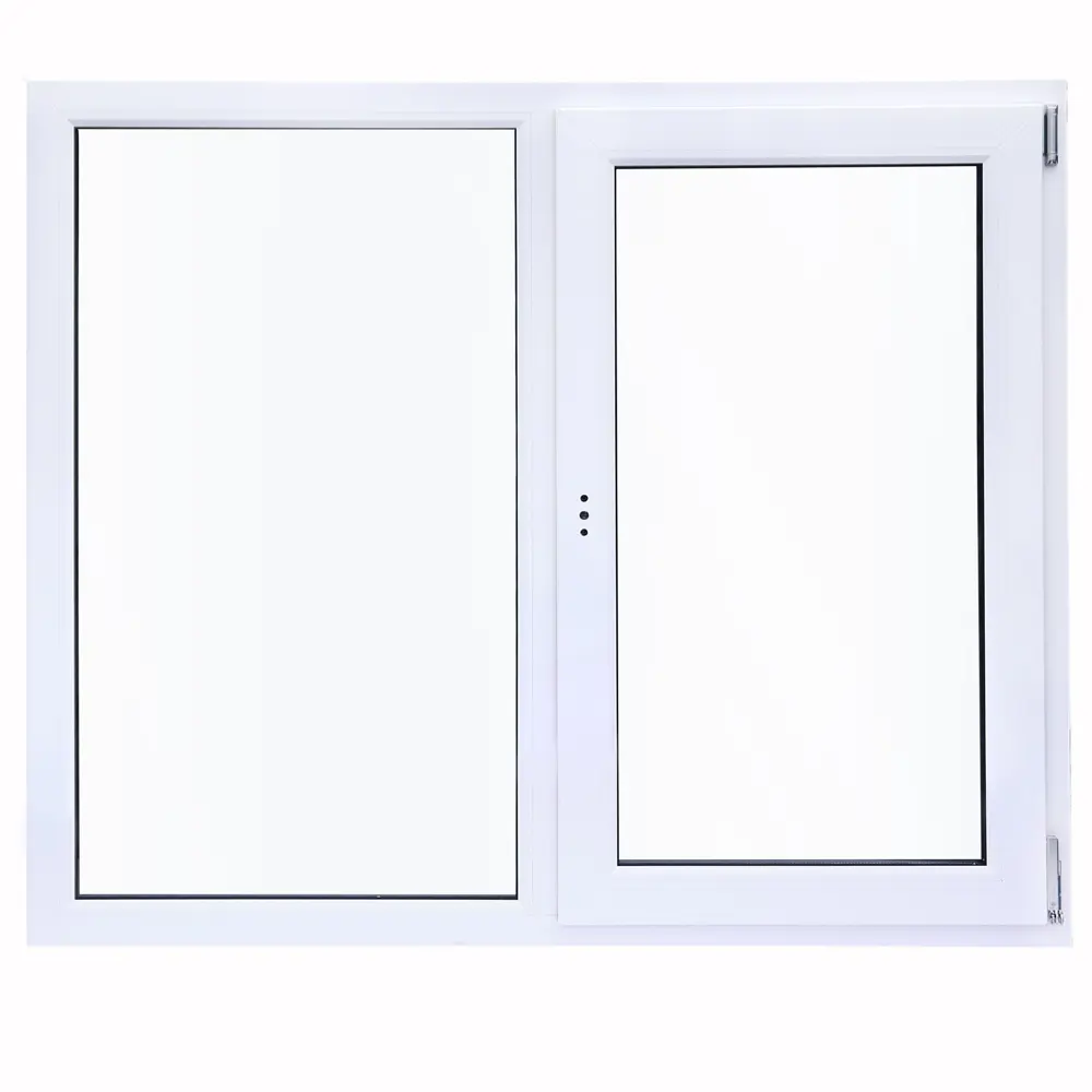 Окно пластиковое ПВХ Deceuninck двустворчатое 1170x1200 мм (ВхШ) однокамерный стеклопакет белый/темный дуб 84506481 STLM-2162309  - Вид №1