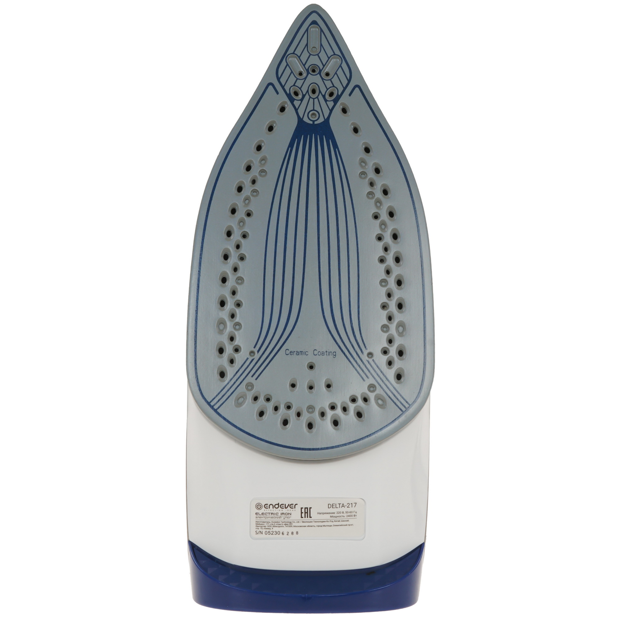9912313 Утюг Endever Delta-217 синий STDN-0091321 - Вид №3