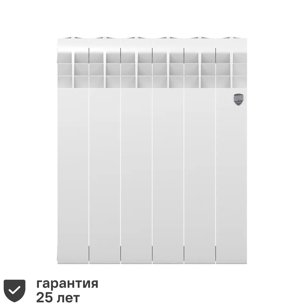 Радиатор секционный Royal Thermo Biliner 350/87 6 секций боковое подключение биметалл белый 82758174 STLM-2003956
