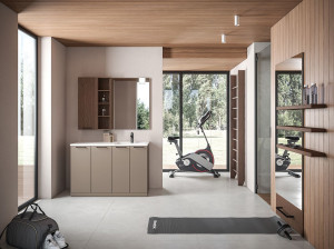 Шкаф для белья с распашными дверцами для стиральной машины