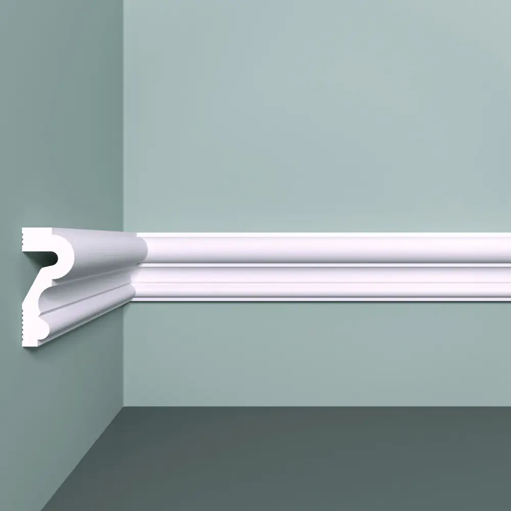 Молдинг настенный полистирол ударопрочный Bello Deco М23 белый 22x50x2000 мм STLM-2199529
