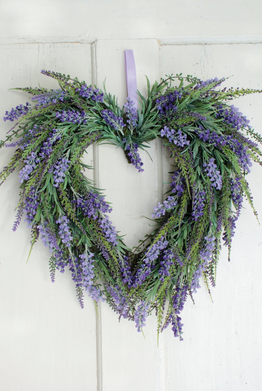 2903 220 a3 Сердце из искусственной лаванды, Ø 45 см, светло-фиолетовое H-andreas  - Вид №7