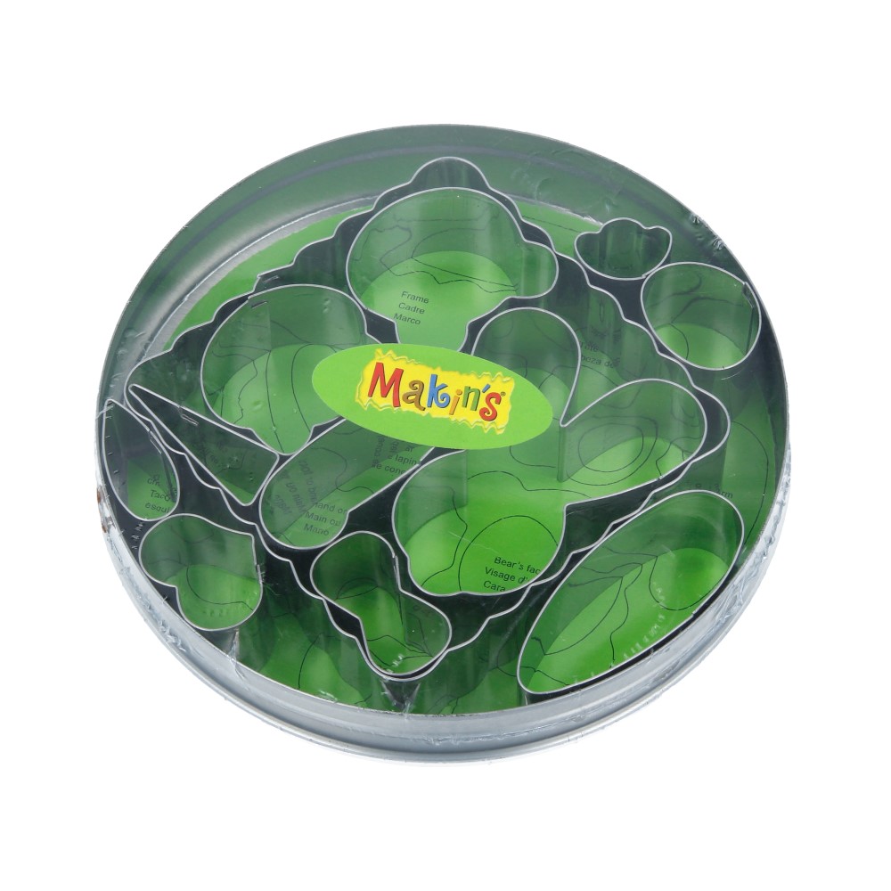 37008 набор жестяных каттеров (резцов) №1 Животные комплект 12шт Makin`s 