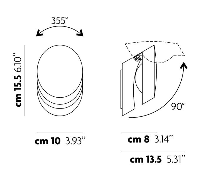 Studio Italia Design PIN-UP 155001 белый светильник настенно-потолочный LED с линзой 106864 - Вид №5