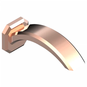 A2M-22G Излив для ванны встраиваемый в стену - ГОЛИАФ Thg-paris Metropolis с рукоятками с чёрным хрусталём Розовое золото