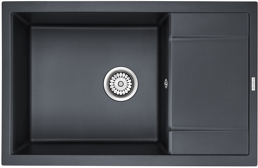 90550732 Кухонная мойка PM317850-BLM Verlass 78x50x20 см кварц цвет черный STLM-0277062 PAULMARK