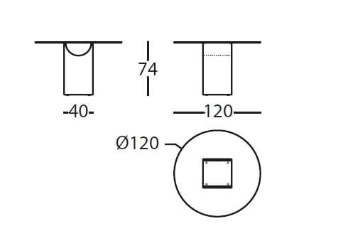 Круглый стол со стеклянной столешницей и основанием IQ Surface SANCAL Vestige ARCH-00076775 - Вид №6