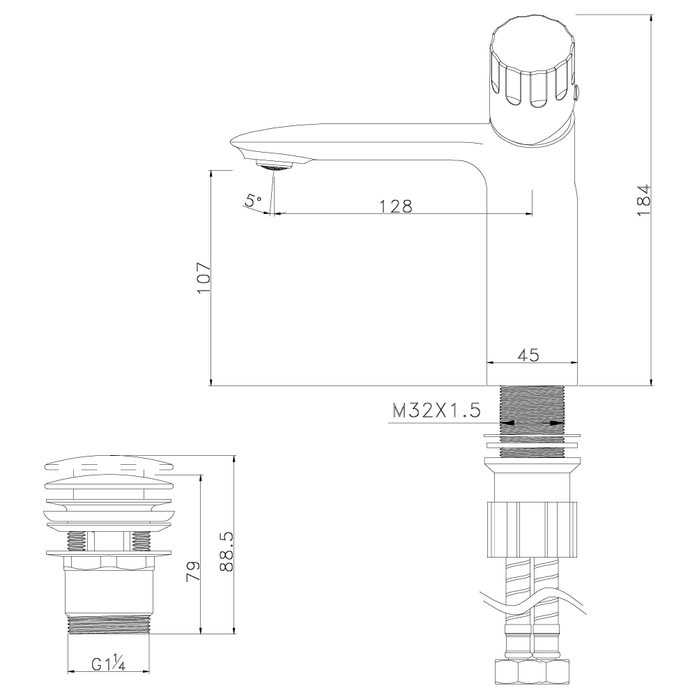 LM5306C Смеситель Wing для раковины LEMARK WING - Вид №1