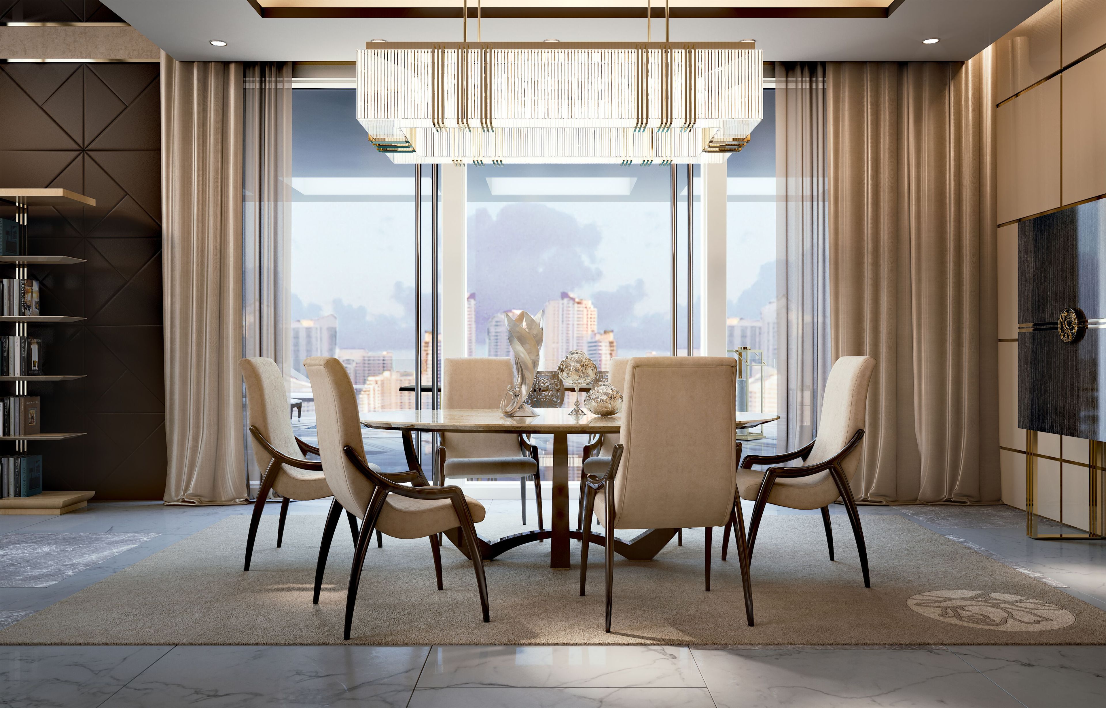 Прямоугольный шерстяной ковер ручной работы Bizzotto Italia ROSE ARCH-00123084 - Вид №4