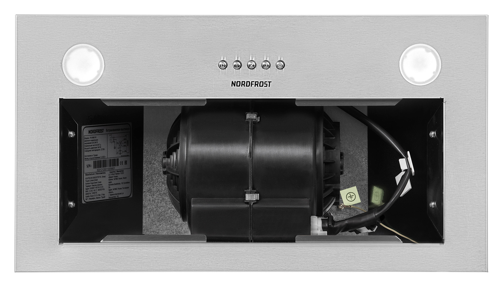 9021352 Вытяжка полновстраиваемая NORDFROST FB 6060 X серебристый STDN-0097925 - Вид №6