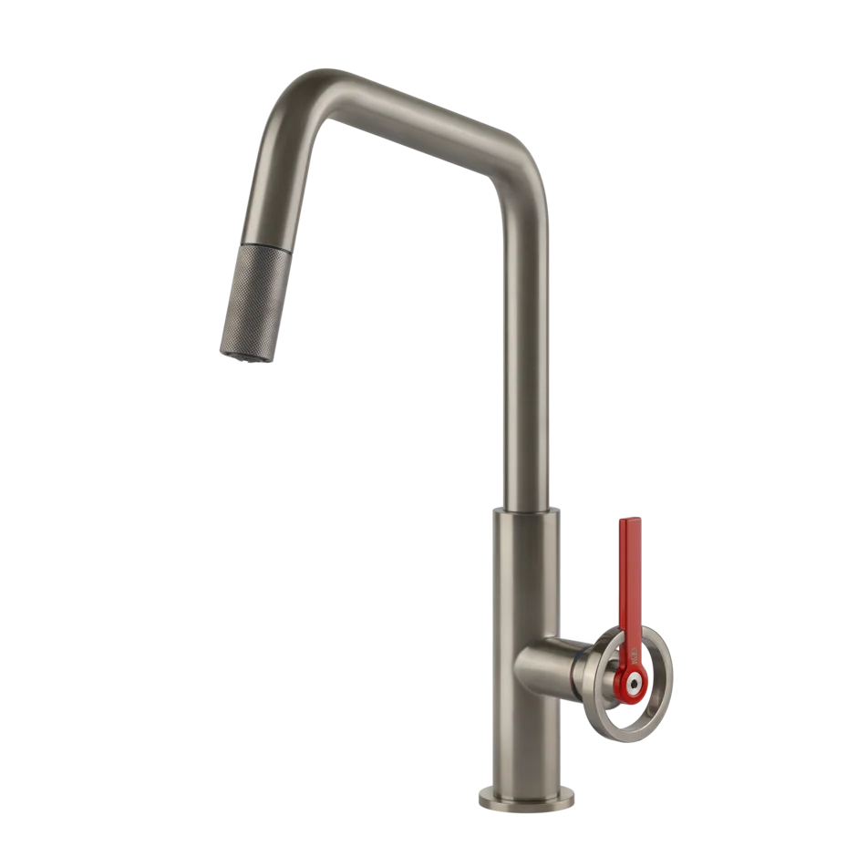 Смеситель для раковины 60203 149 Gessi Officine v МАТОВЫЙ НИКЕЛЬ FINOX 60203149