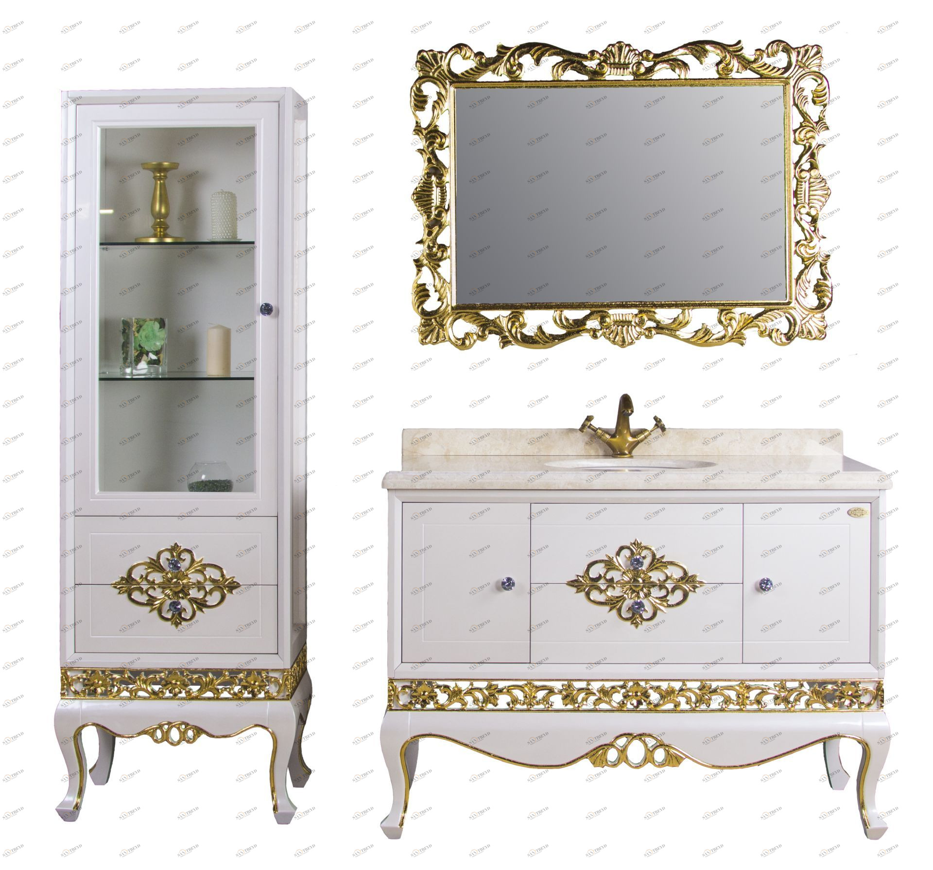 Колонка VERSAILLES арт. BDF-A2039 Правая Перламутр с золотом Tessoro BDFA2039SPGR