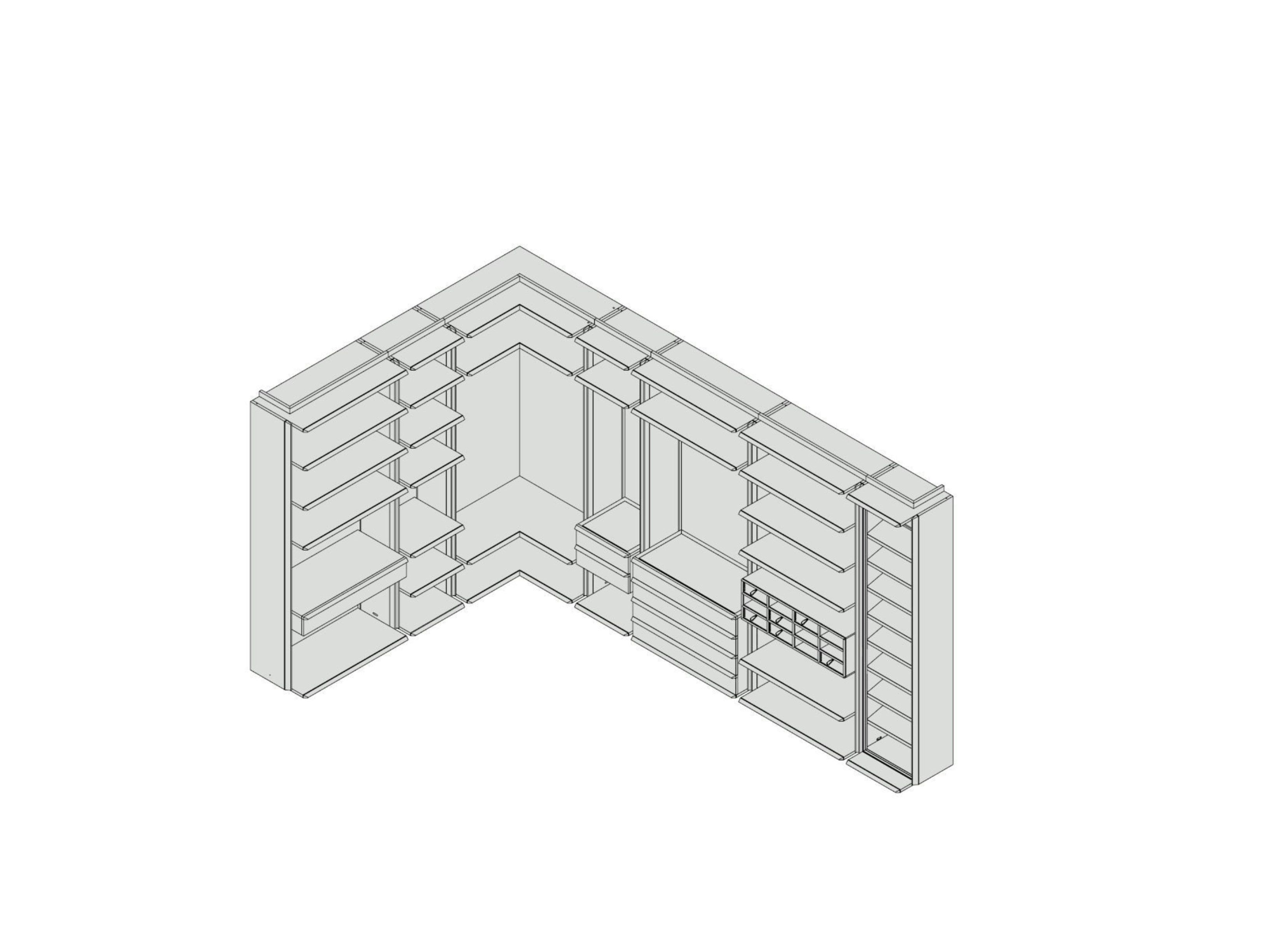 Деревянная секционная гардеробная Porada Soul ARCH-00082275 - Вид №5