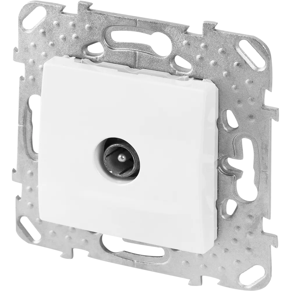 ТВ-розетка одиночная встраиваемая Systeme Electric Unica шлейф, цвет белый STLM-2026062 - Вид №3