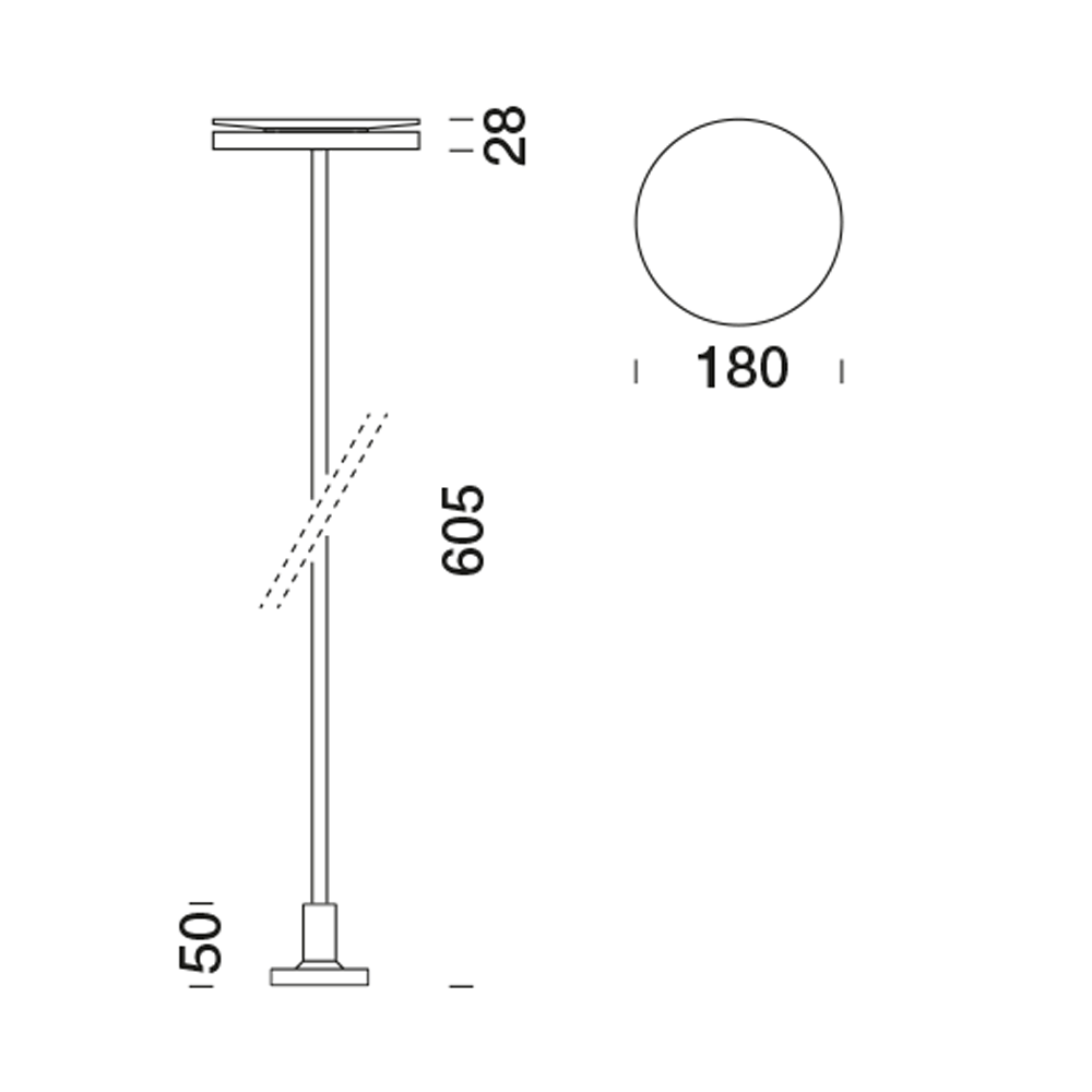 9440166 Мобильный светильник Platek CHIODO Picchetto (mobile)  CHIODO h. 600 mm - LED 4000K 93°  - Вид №21