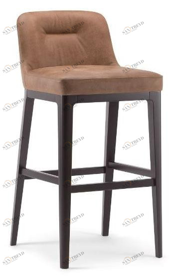 Tirolo Кожаный табурет со спинкой и подставкой для ног Lotus 063 sg