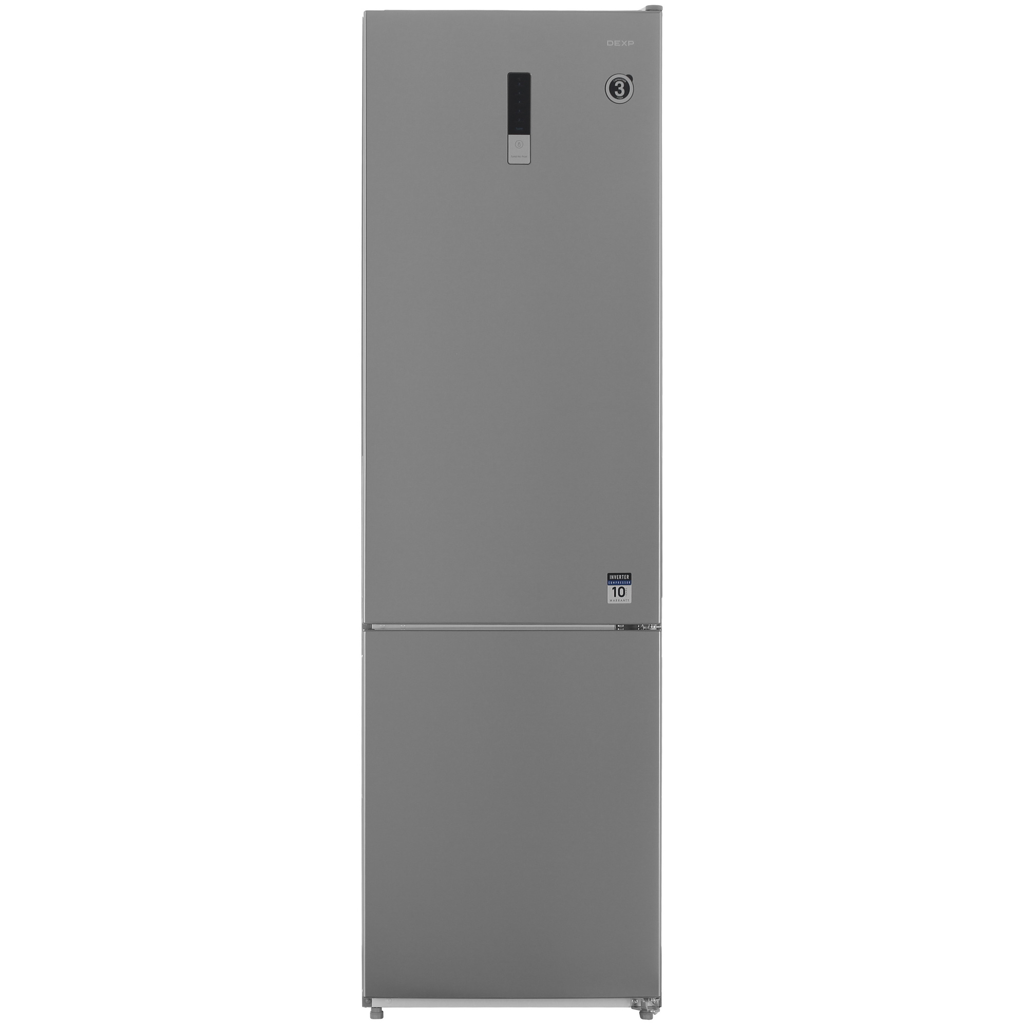 9263058 Холодильник с морозильником   DEXP B4-34AMA серебристый STDN-0122292 - Вид №2