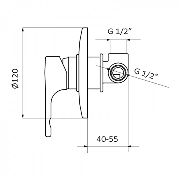 40115400 BASIC Встроенный смеситель Хром GRB MIXERS TENDER - Вид №1