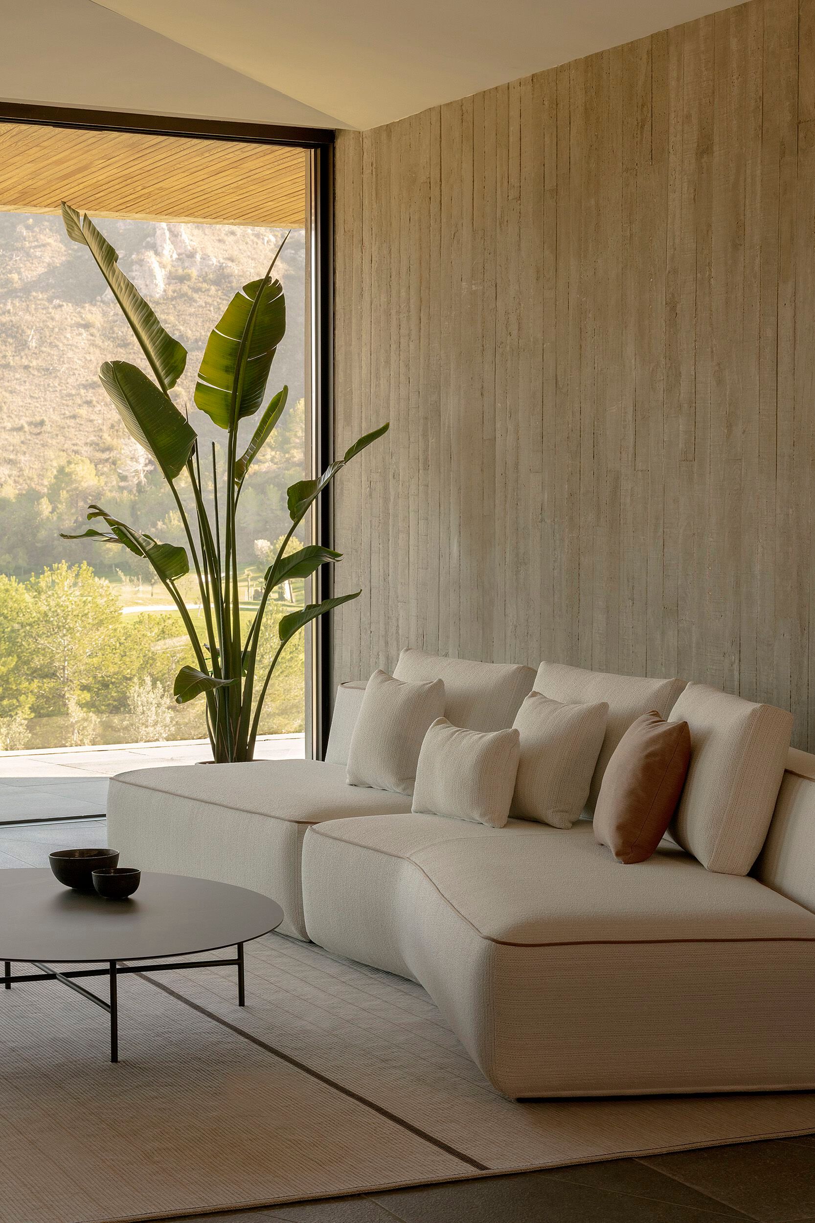 3-местный изогнутый садовый диван из технической ткани EXPORMIM Plump ARCH-00034028 - Вид №3