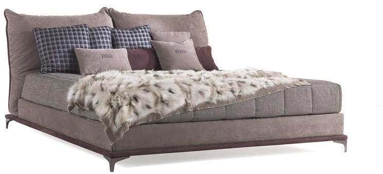 Gianfranco Ferré Home Кожаная кровать King size с мягким изголовьем Clapton sun-id-1363877 - Вид №1