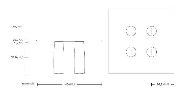 Квадратный обеденный стол из тикового дерева Kettal колоннада ARCH-00102869 - Вид №3