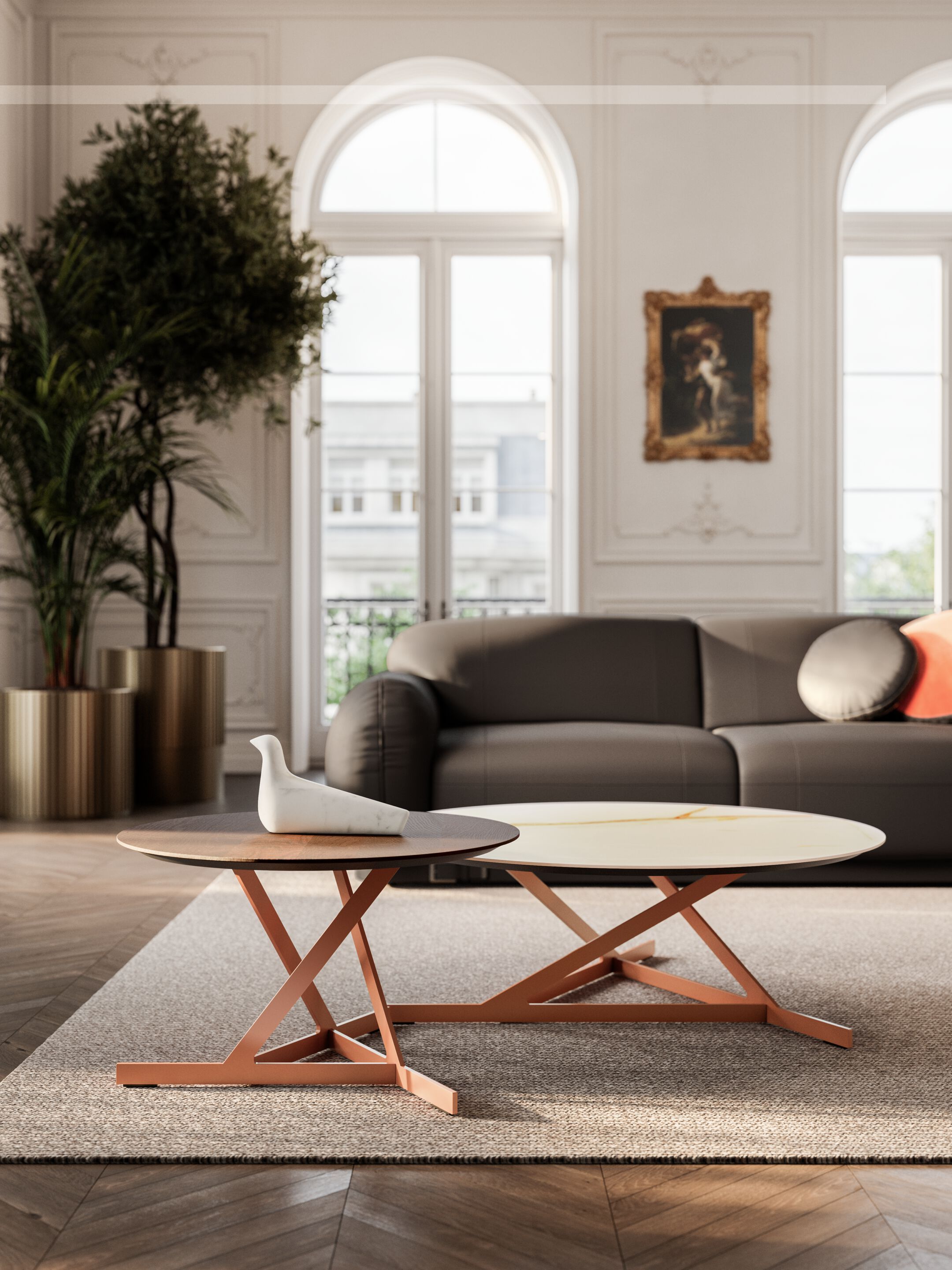 Круглый металлический журнальный столик Busnelli JAGGER ARCH-00088035 - Вид №3