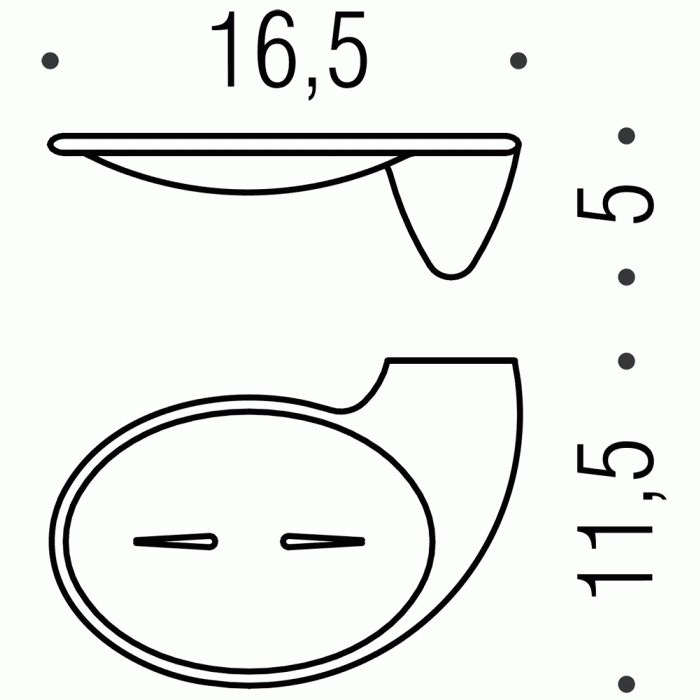 B1801 Мыльница настенная COLOMBO KHALA Colombo Design - Вид №2