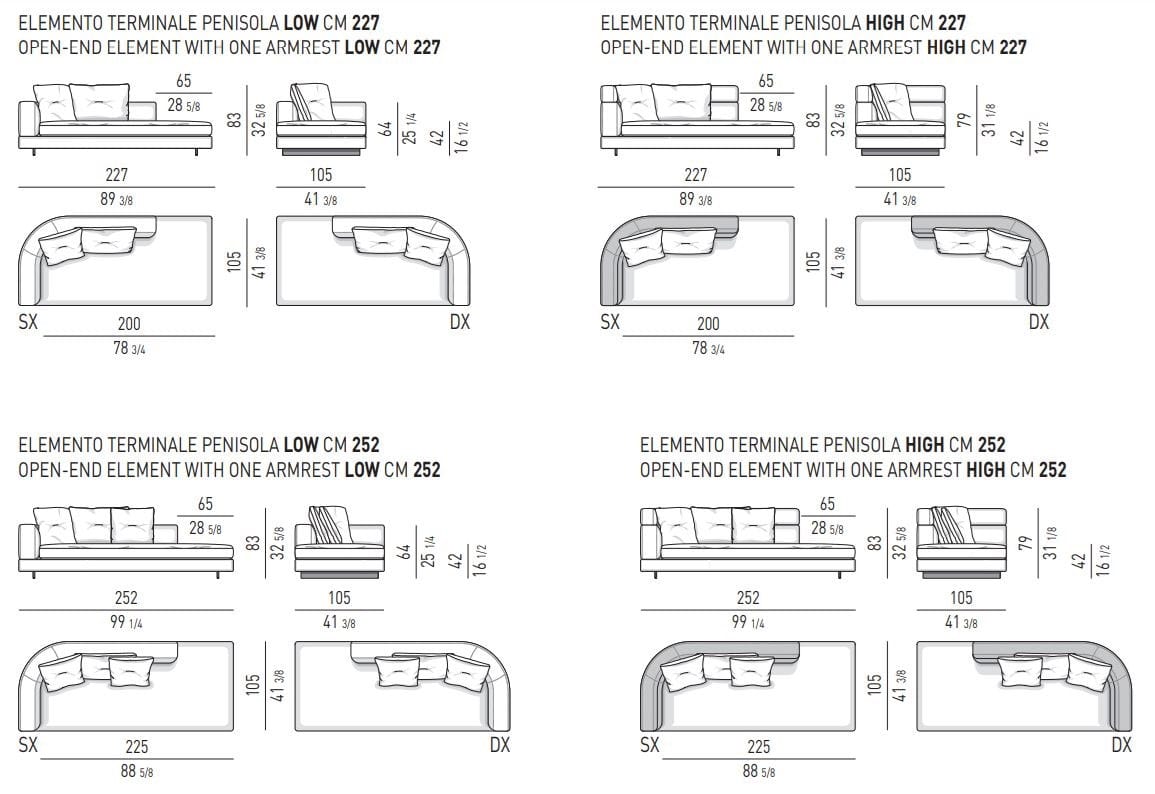 Модульный угловой диван из ткани Minotti ALEXANDER ARCH-00105167 - Вид №31