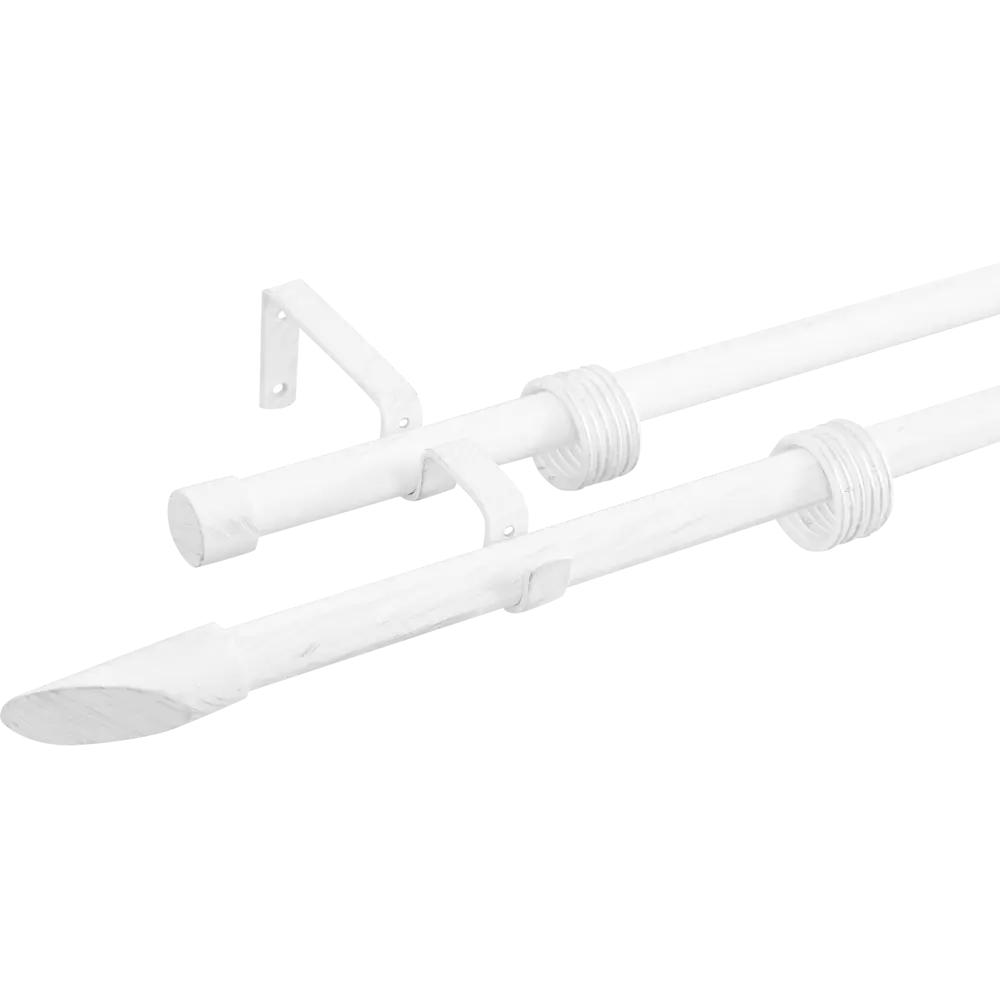 Карниз двухрядный раздвижной d19/16 мм наконечник скол 160-320 см цвет прованс ORBIS STLM-2210274