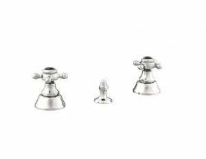 035022.BN0.50 Биде с тремя отверстиями из черного фарфора Яркий хром