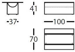 Sancal Прямоугольный журнальный столик из дерева и стекла Vestige sun-id-1505258 - Вид №2