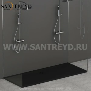 DP17070504 Душевой поддон 170х70 см цвет Черный бархат Globo DOCCIAPIETRA Италия