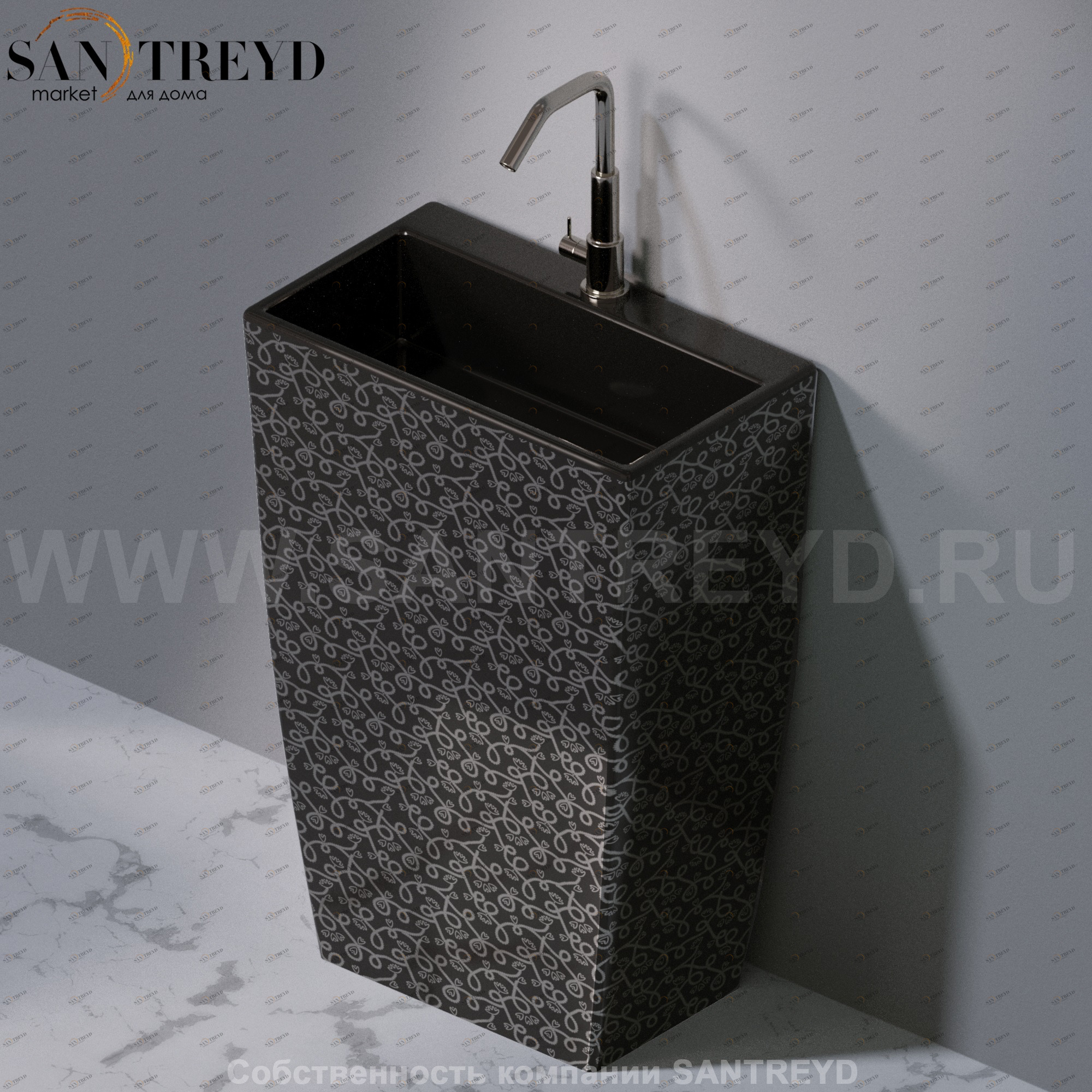 L115401P Напольная раковина стоящая прямоугольная A. e T. Italia Tower AeT ITALIA