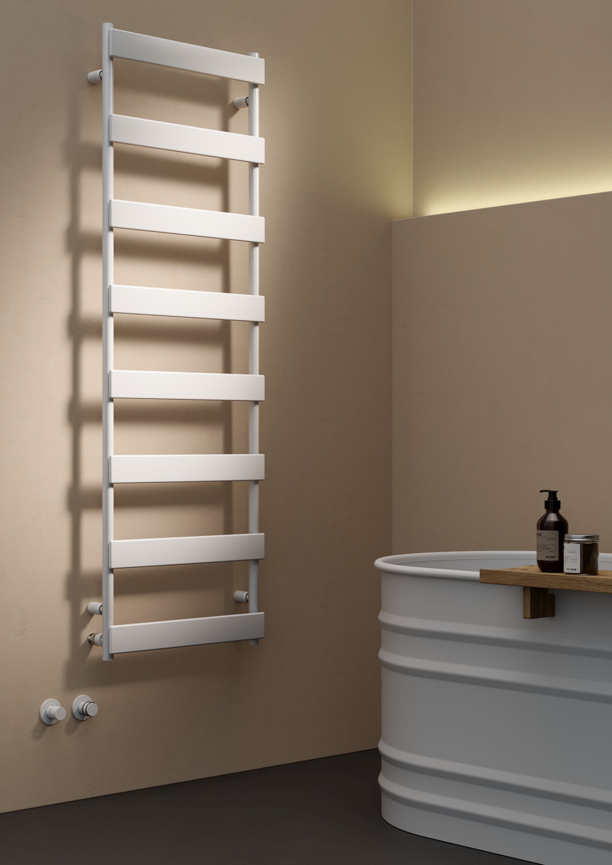 Настенный полотенцесушитель из углеродистой стали Tubes основы ARCH-00147307 - Вид №4